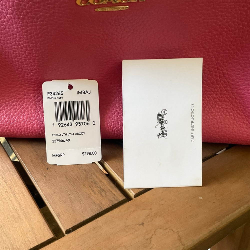 Coach Lyla Crossbody Bag, Pink/Gold, EUC - Picture 3 of 9